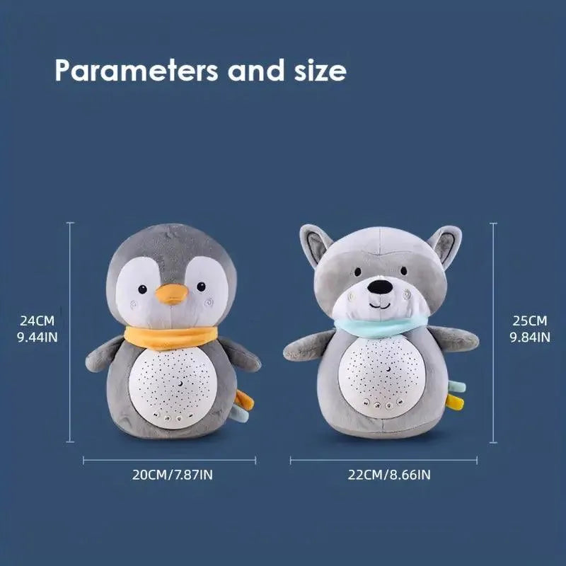 Penguin and Raccoon Crying Doll With Light & Sound - Bear Hugs