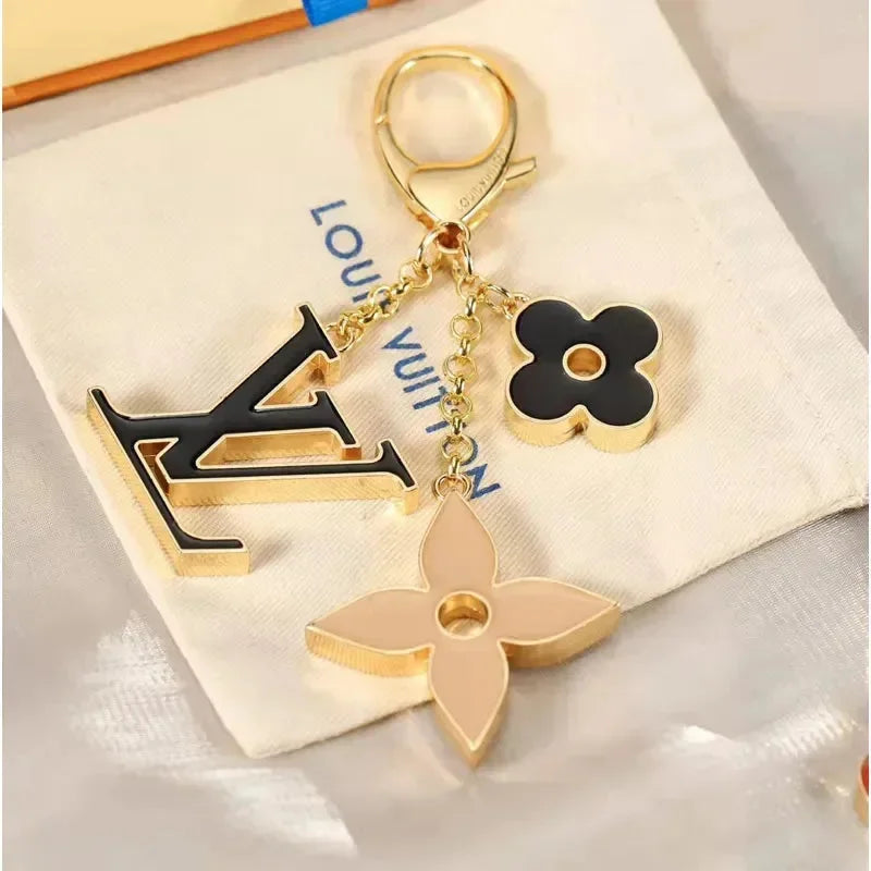 Luxe Monogram Petal Bag Charm
