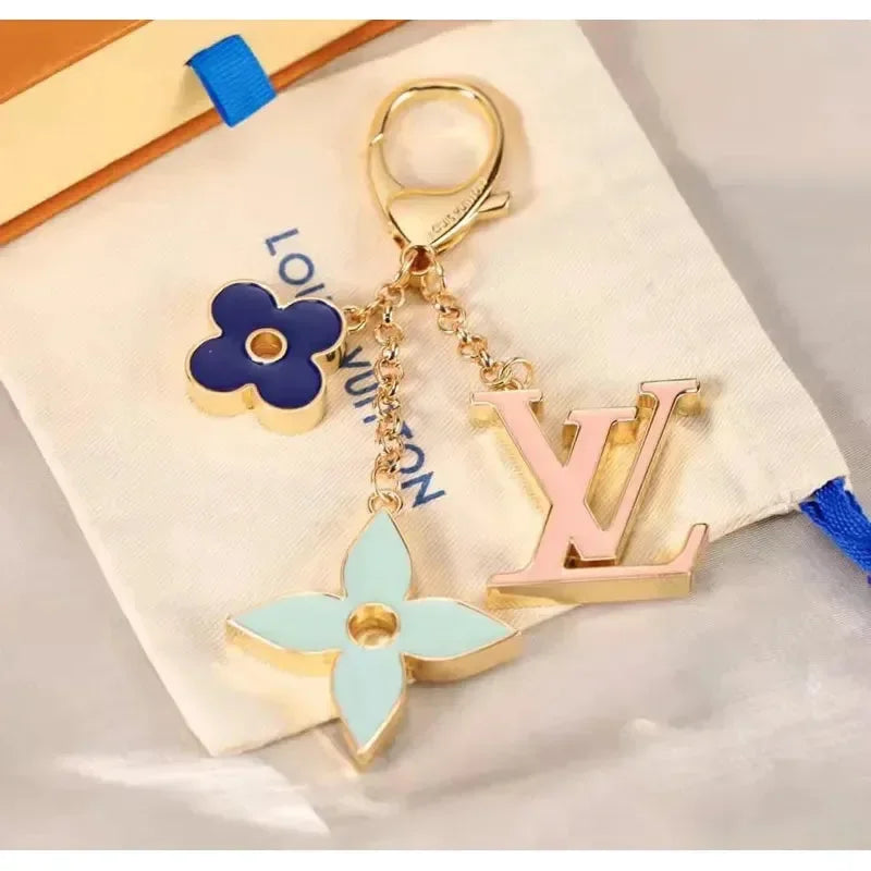Luxe Monogram Petal Bag Charm