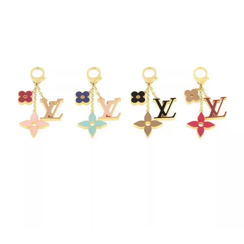 Luxe Monogram Petal Bag Charm