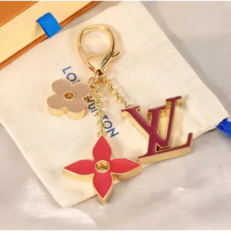 Luxe Monogram Petal Bag Charm