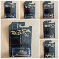 Hot Wheels 50th Anniversary Black and Gold Diecast Collection