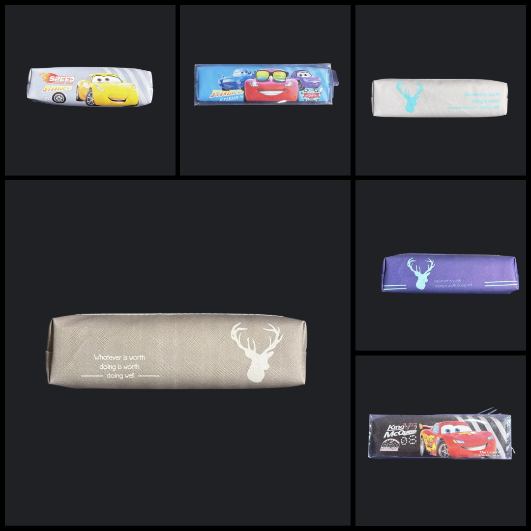 Sleek Zipper Stationery Pencil Pouch