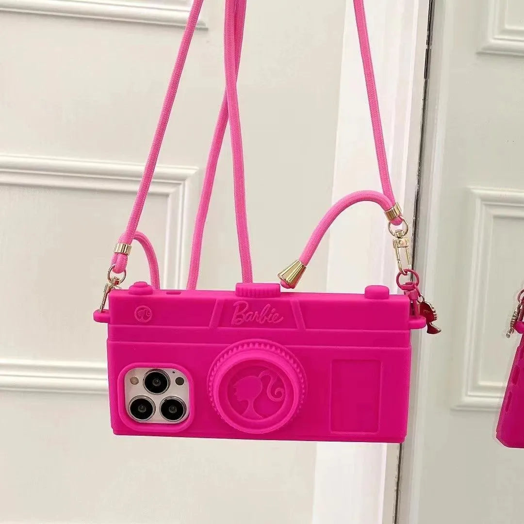 Pink Barbie Camera Bag Case (For iPhones) - Bear Hugs