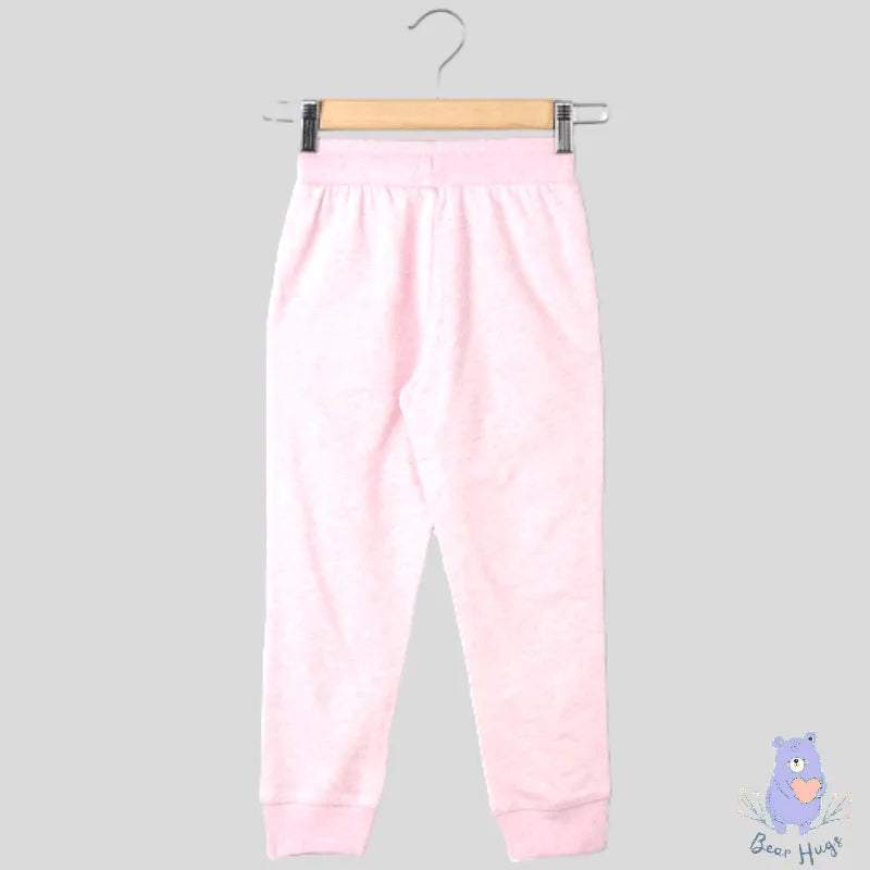 PINK N BLUE Heathered Slim Fit Joggers with Drawstring Waistline - Bear Hugs