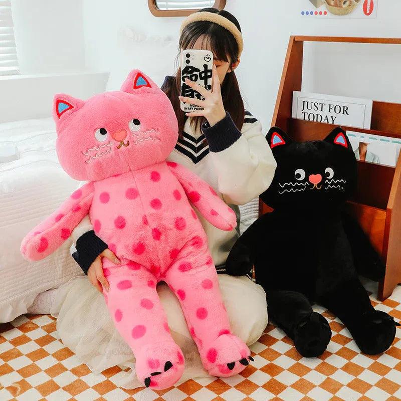 Pink Polka Dot Cat Plush Toy - Bear Hugs