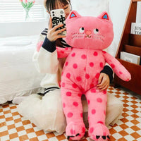 Pink Polka Dot Cat Plush Toy - Bear Hugs