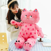 Pink Polka Dot Cat Plush Toy - Bear Hugs