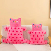 Pink Polka Dot Cat Plush Toy - Bear Hugs