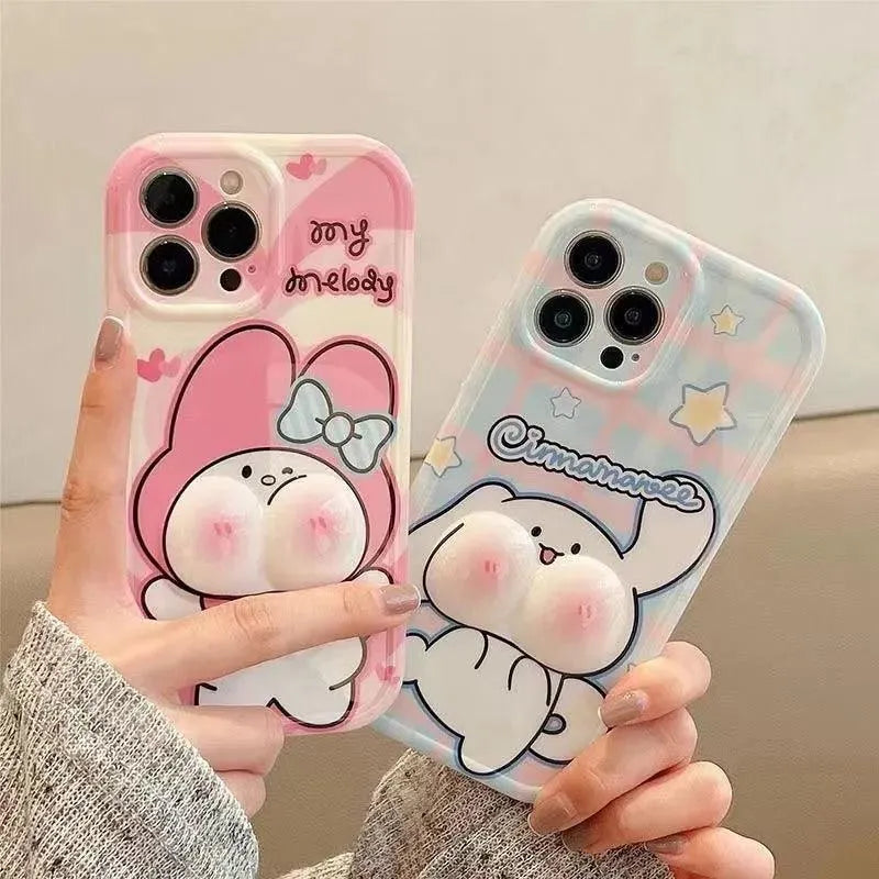 Plump Face Cinnamoroll Phone Case (For iPhones) - Bear Hugs