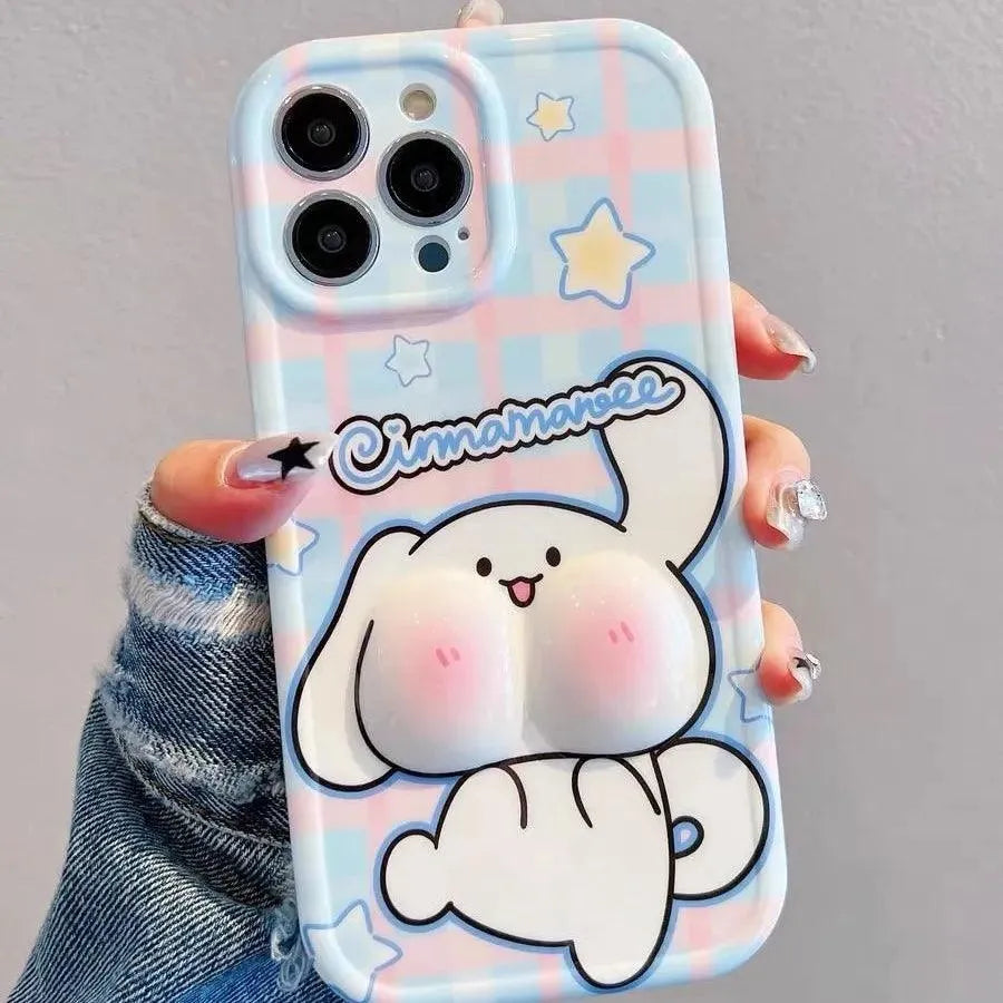 Plump Face Cinnamoroll Phone Case (For iPhones) - Bear Hugs