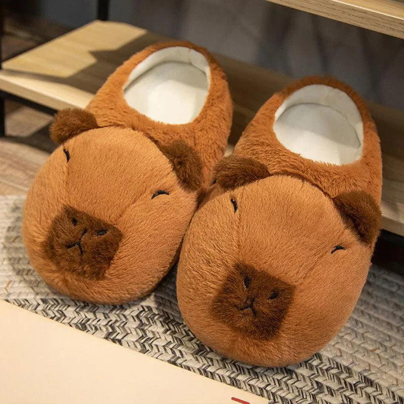 Plush Capybara Indoor Slippers - Bear Hugs