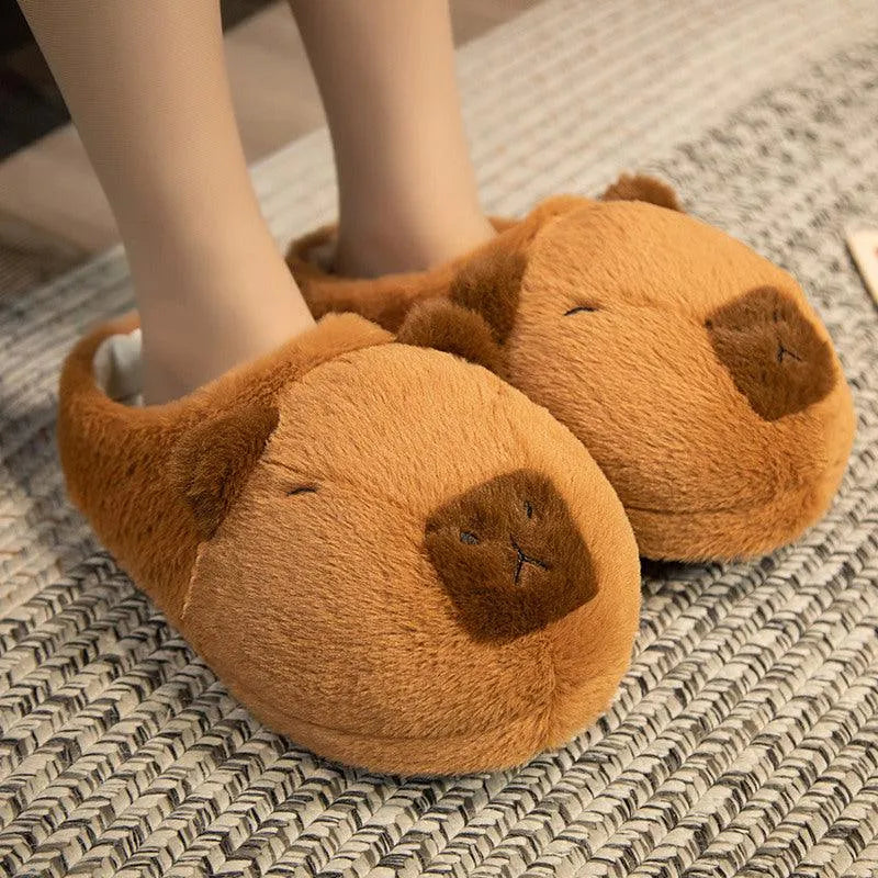 Plush Capybara Indoor Slippers - Bear Hugs