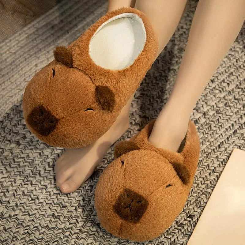 Plush Capybara Indoor Slippers - Bear Hugs