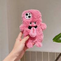 Plush Cartoon Sticky Tongue Phone Case (For iPhones) - Bear Hugs