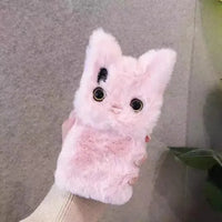 Plush Furry Cat Phone Case (For iPhones) - Bear Hugs