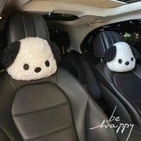 Pochacco Car Headrest and Back Pillow - Bear Hugs