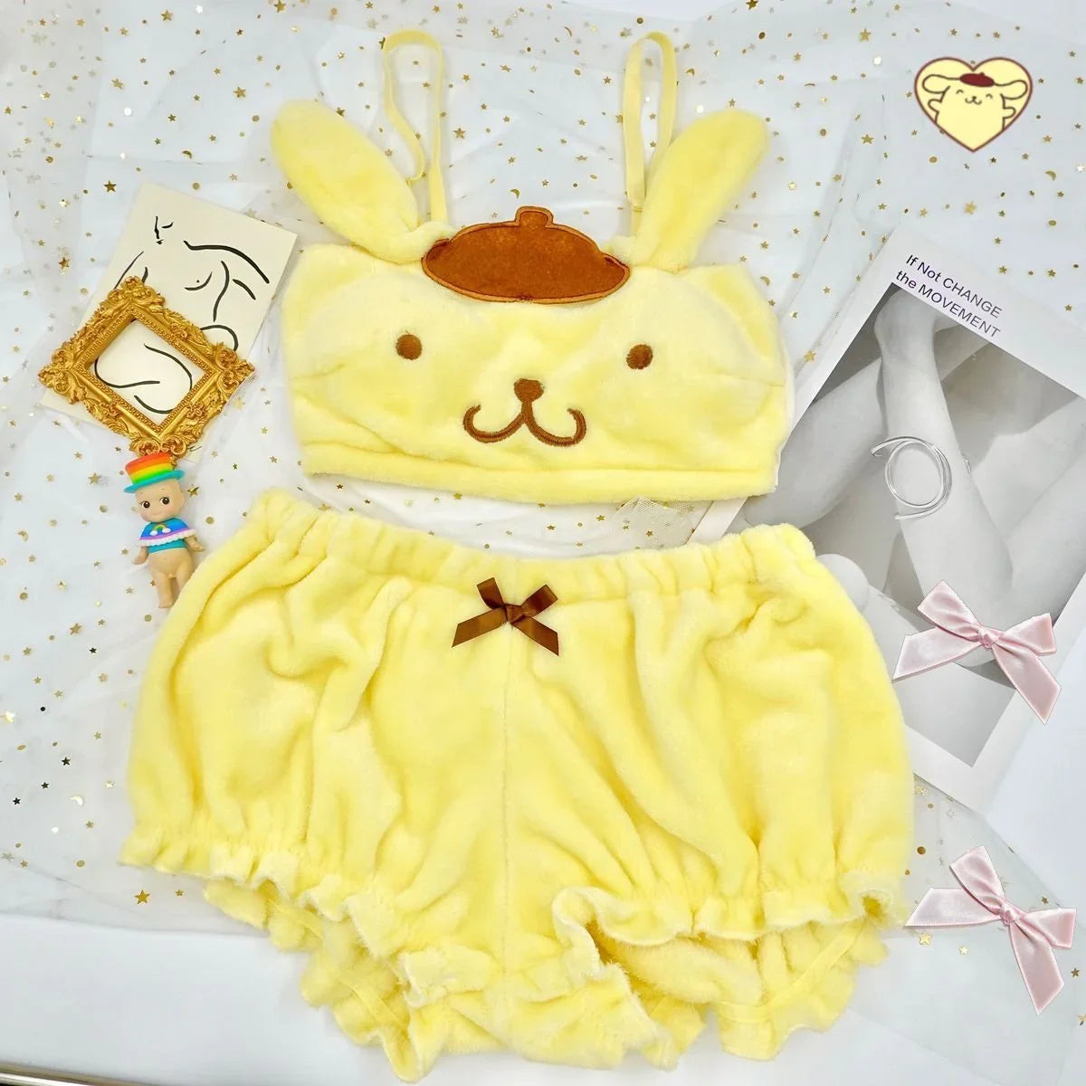 Playful Purin Lingerie Set