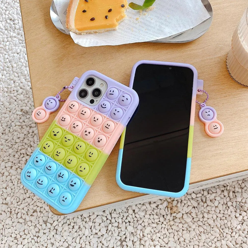 Pop It Bubble Rainbow Phone Case (For iPhone) - Bear Hugs