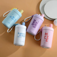 Portable Thermal Insulated Tumbler with Carrying String (400 ml) - Bear Hugs