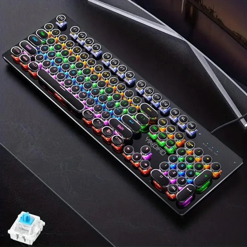 Premium Mechanical LED Backlit 104 Keys Keyboard - Bear Hugs