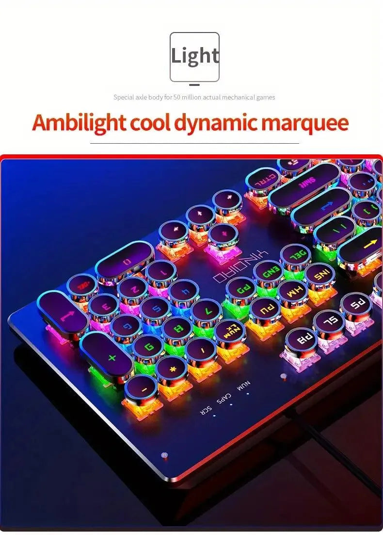 Premium Mechanical LED Backlit 104 Keys Keyboard - Bear Hugs