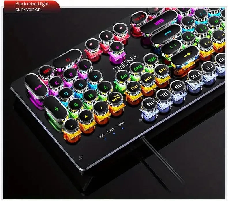 Premium Mechanical LED Backlit 104 Keys Keyboard - Bear Hugs