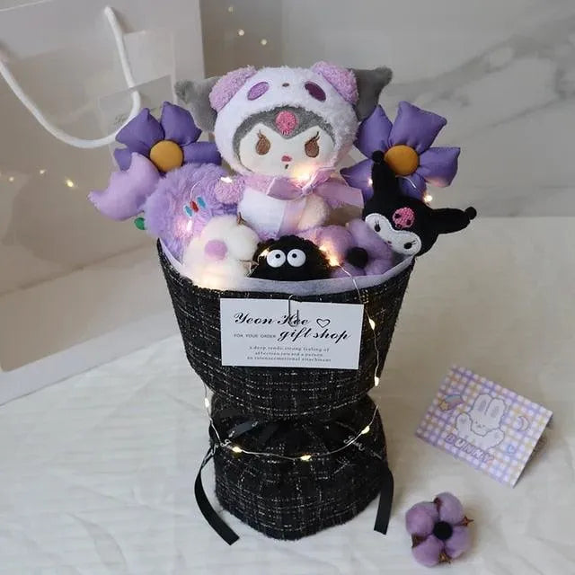 Premium Sanrio My Melody Kuromi Hello Kitty Doll Bouquet - Bear Hugs