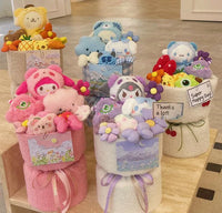 Premium Stuffed Sanrio Purin My Melody Kuromi Cinnamoroll Bouquet - Bear Hugs