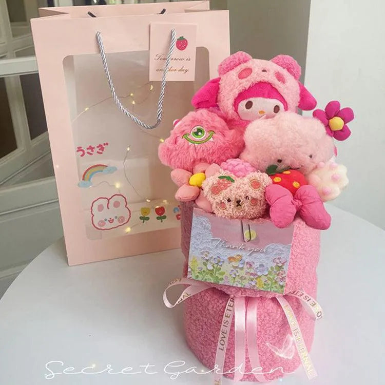 Premium Stuffed Sanrio Purin My Melody Kuromi Cinnamoroll Bouquet - Bear Hugs