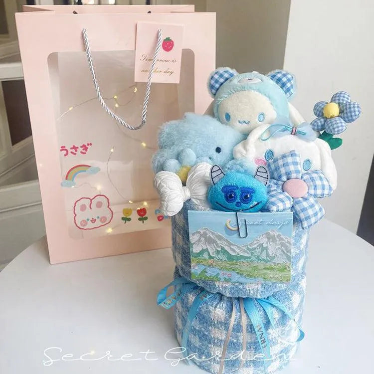 Premium Stuffed Sanrio Purin My Melody Kuromi Cinnamoroll Bouquet - Bear Hugs