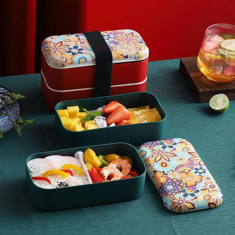 Premium Two-Tier Colourful Bento Box