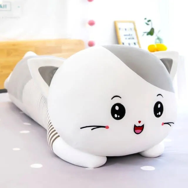 li 50cm Long Cat Pillow Plush Toy Soft Stuffed Plush Animal Kids Gift Home Decor Girl Gift - Bear Hugs