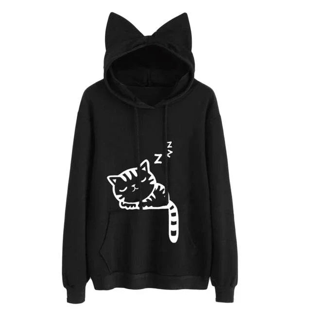 Sleepy Kitten Kisses Hoodie