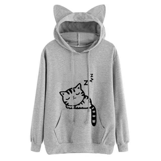 Sleepy Kitten Kisses Hoodie