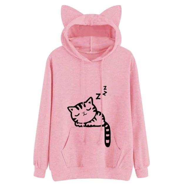 Sleepy Kitten Kisses Hoodie
