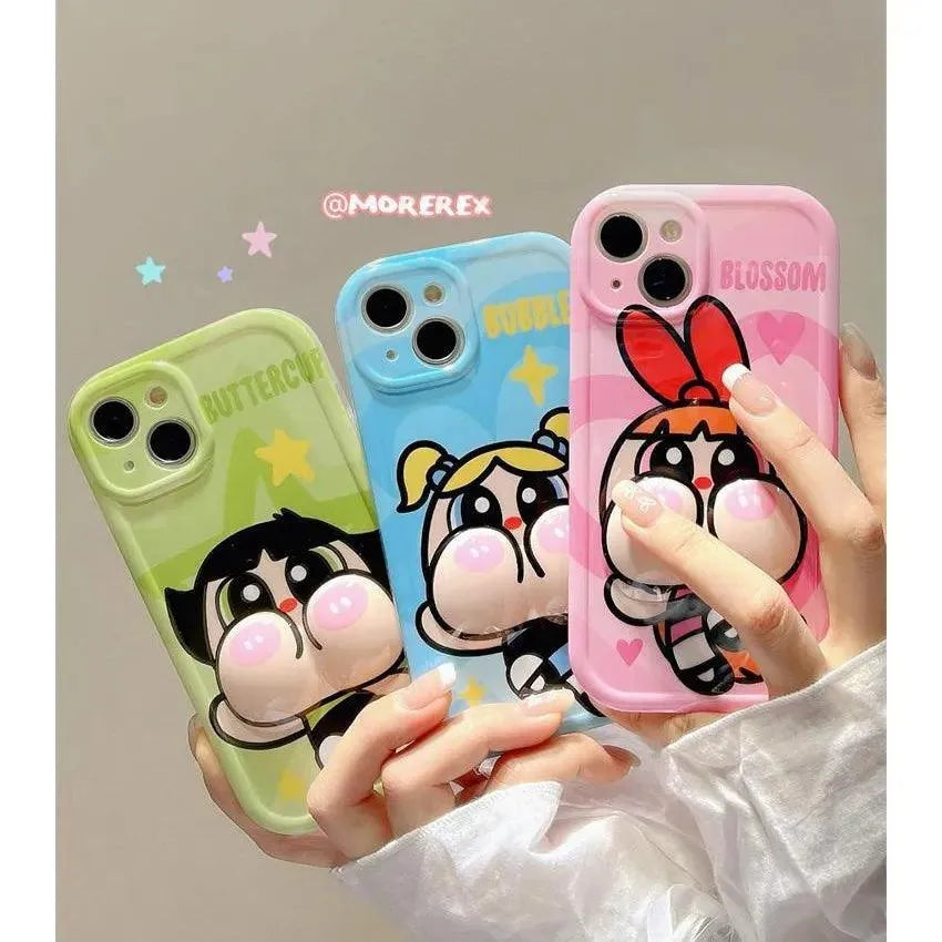 Puffy Powerpuff Girls Phone Case (For iPhones) - Bear Hugs