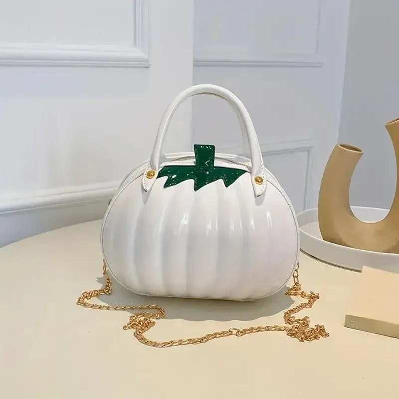 Pumpkin Shaped Satchel Novelty Crossbody Bag - Bear Hugs