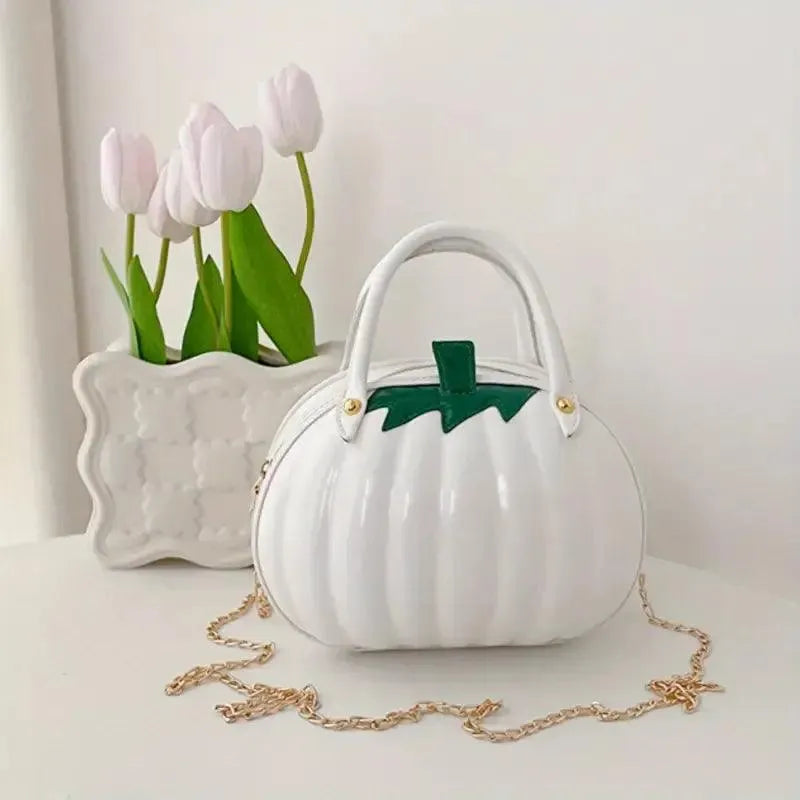 Pumpkin Shaped Satchel Novelty Crossbody Bag - Bear Hugs