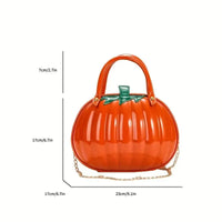 Pumpkin Shaped Satchel Novelty Crossbody Bag - Bear Hugs