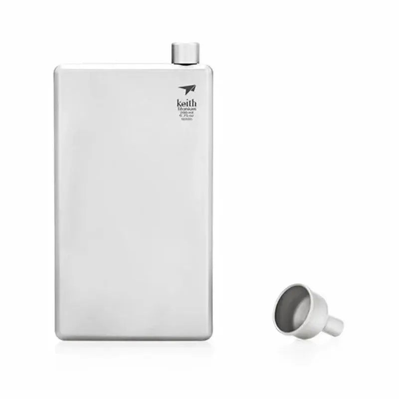 Pure Titanium Hip Flask (100 ml) - Bear Hugs