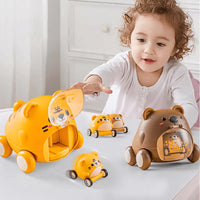 Push Down Cartoon Animal Car - Bear Hugs