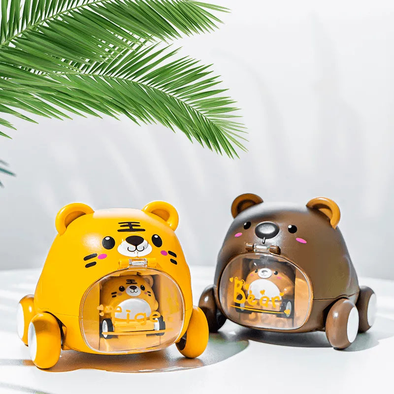 Push Down Cartoon Animal Car - Bear Hugs