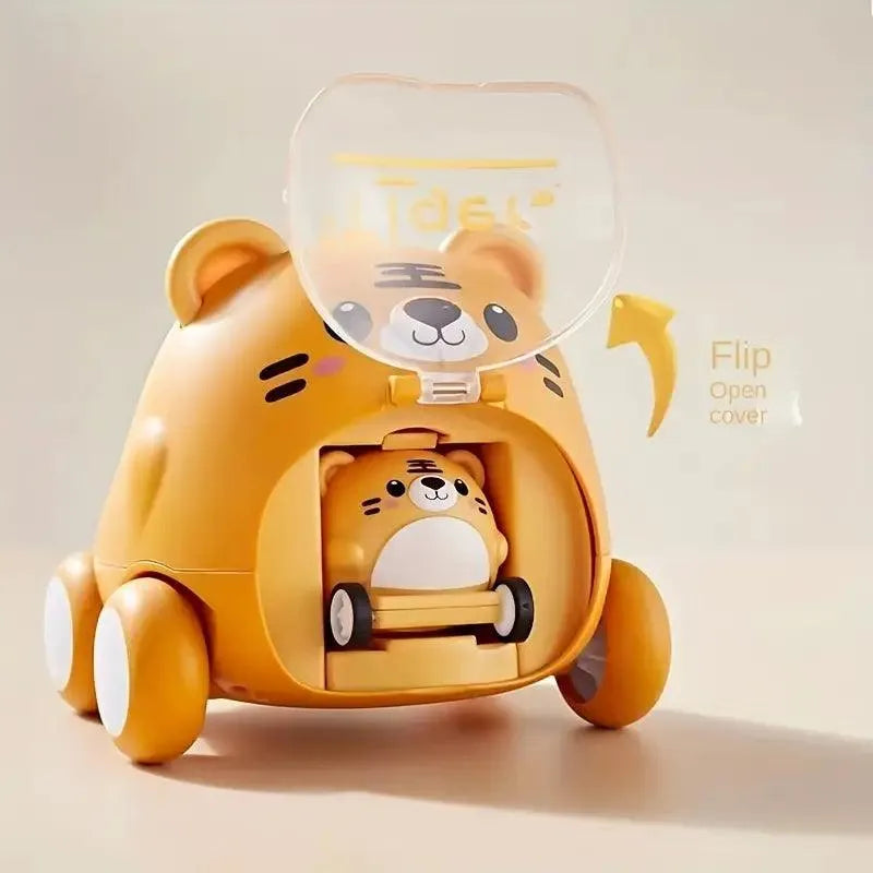 Push Down Cartoon Animal Car - Bear Hugs