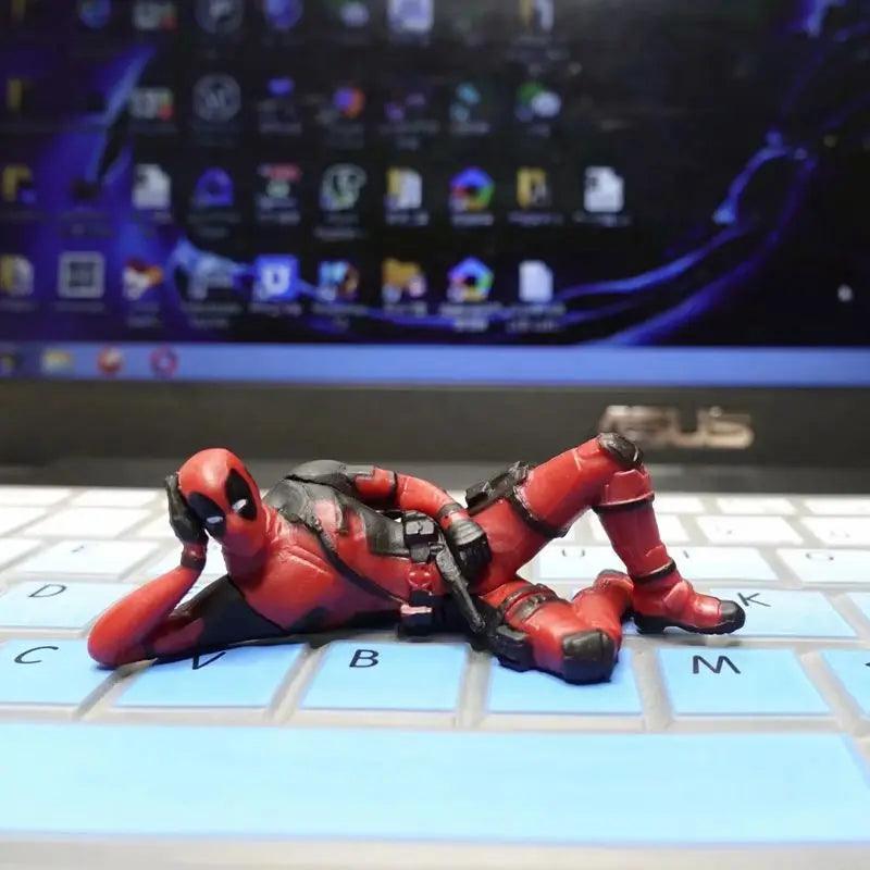 Quirky Deadpool Desk Figurine - Bear Hugs