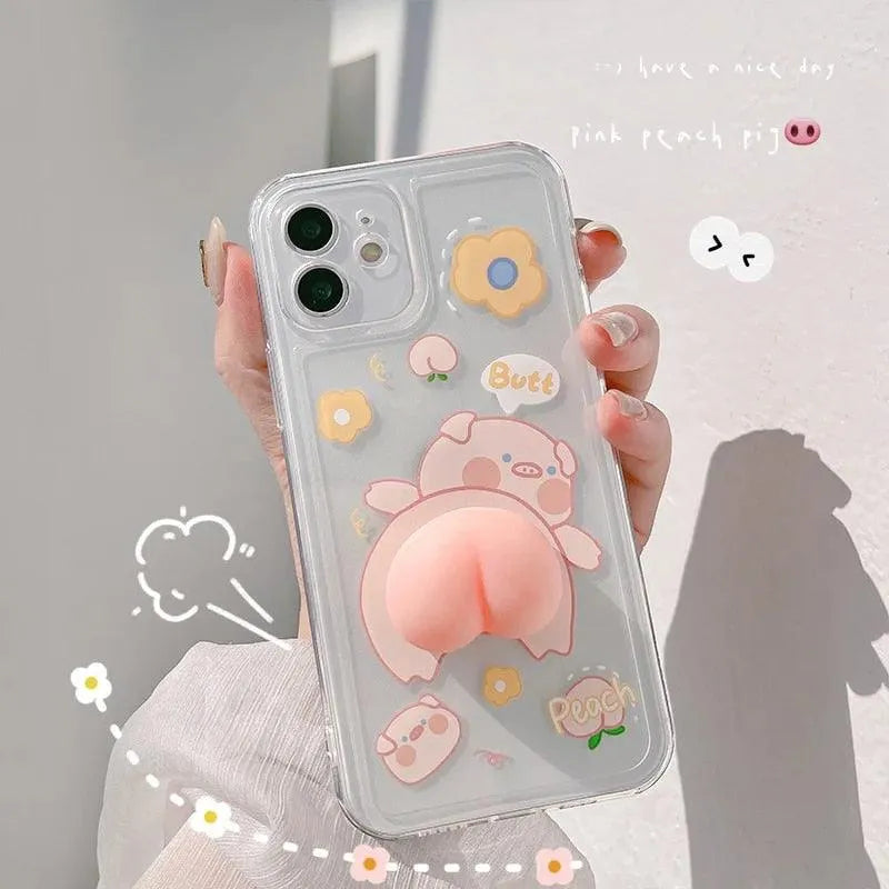 Quirky Piggy Air Pass Phone Case (For iPhone) - Bear Hugs