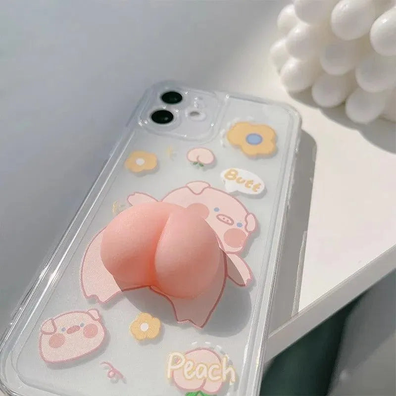 Quirky Piggy Air Pass Phone Case (For iPhone) - Bear Hugs