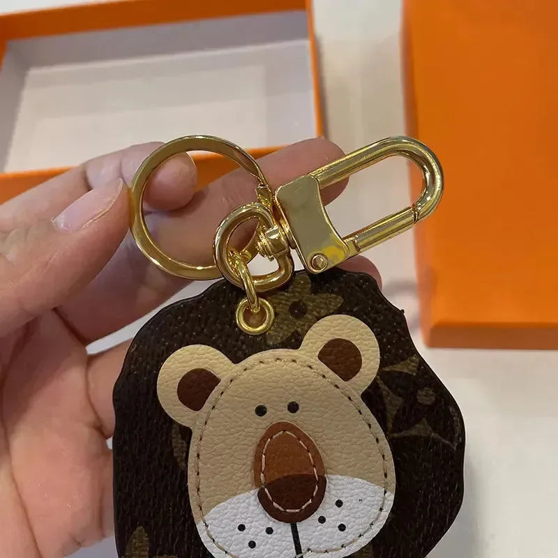 Regal Roar Monogram Lion Luxe Keychain