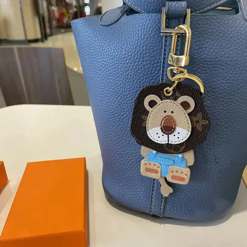 Regal Roar Monogram Lion Luxe Keychain