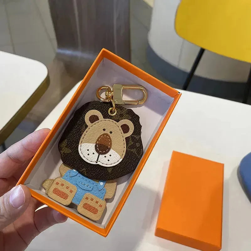 Regal Roar Monogram Lion Luxe Keychain